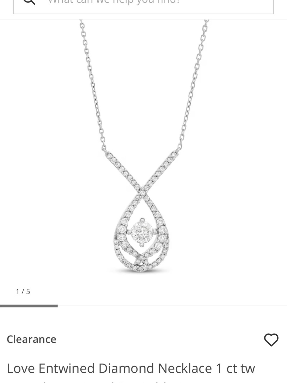 Entwined Teardrop Diamond Necklace in Silver